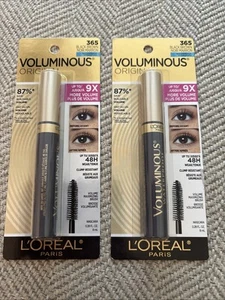 2 NEW Loreal Voluminous Original Waterproof Mascaras - Black Brown - 365 - Imagen 1 de 1