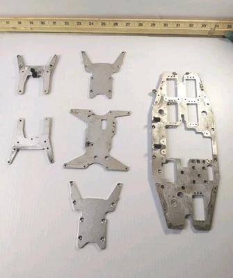 Team Losi LST2 Chassis Parts, Nitro Rc Replacement Parts 6 Pieces, Color Silver  - Image 1 of 4