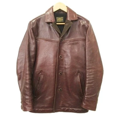 Abrigo de cuero para coche Lost Control forro de cuero chaqueta de alpaca 1 marrón oscuro para hombre Foto 1 de 4