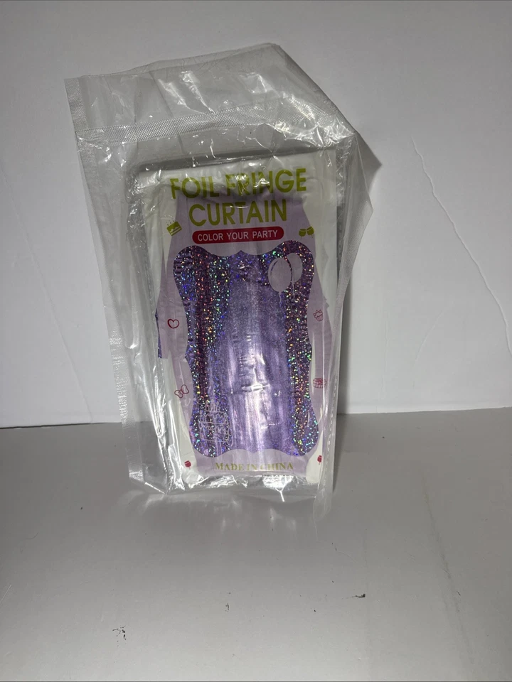 Paquete de 2 cortinas con flecos de papel de oropel rosa láser, decoraciones rosa día de la madre, met Foto 1 de 1