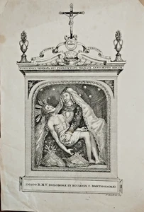 MADONNA ADDOLORATA CHIESA DI S. BARTOLOMEO VENEZIA Novelli inc. 1819 - Picture 1 of 1