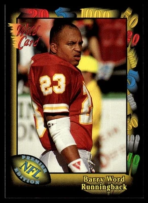 1991 Wild Card Barry Word Kansas City Chiefs #26 - Image 1 of 2