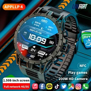 LOKMAT APPLLP 4 Android Smart Watch AMOLED Screen Rotating Camera 4G Watch - Picture 1 of 23