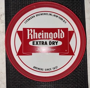Vintage Rheingold Extra Dry Lager Bier 11,75" Metall Bar Tablett Liebmann NY - Bild 1 von 11