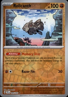 Relicanth - Reverse Holo Rare SV05: Temporal Forces 084/162 NM - Image 1 of 2