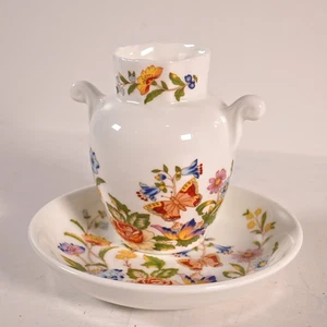 Aynsley Cottage Garden Fine Bone China 8,5 cm Vase & Untertasse Set gebraucht AC - Bild 1 von 8