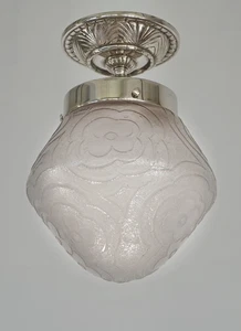 NOVERDY : FRENCH ART DECO CEILING LIGHT  lamp pendant chandelier 1930 muller era - Picture 1 of 12