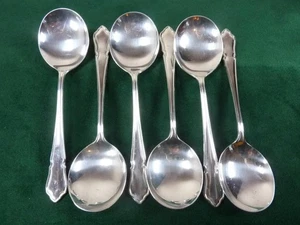 6 cucharas sopera vintage patrón Dubarry chapadas en plata A1 #3 - Imagen 1 de 1