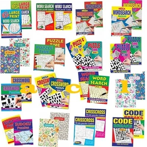 2 Books x Word Search Crossword Sudoku mega Brain puzzle Travel books A4/A5 Size - Picture 1 of 30