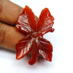 TALLA DE PIEDRAS PRECIOSAS DE CORNALINA FLOR 63,75 CTS Piedra preciosa de cornalina natural gema barata - Imagen 1 de 4
