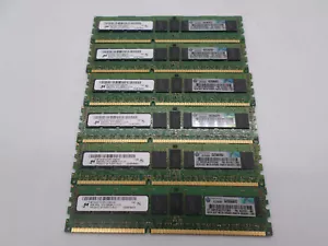 LOT OF 6 OEM HP 8GB 1RX4 PC3-12800R DDR3 Server Memory 647899-B21 647651-081 - Picture 1 of 8