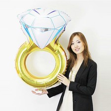 Fashion Diamond Ring Foil Helium Balloon Wedding Engagement Hen Party Decoration