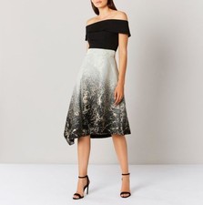 BNWT COAST REMY JACQUARD  HIGH LOW SKIRT SPARKLE PRINT SIZE UK 12 RRP £129