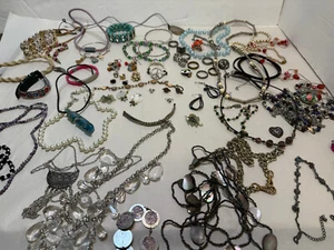 Costume and Vintage Jewelry Necklaces and Earrings Lot - Picture 1 of 10