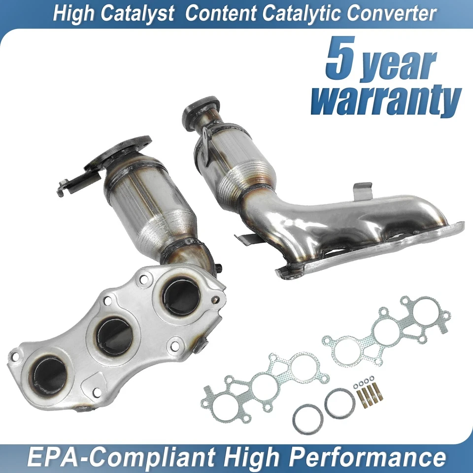 2x For 2006-2012 Toyota Rav4 3.5L Catalytic Converter Front manifold OBD - Image 1 of 4