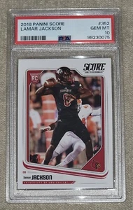 2018 Lamar Jackson Panini Score #352 PSA 10 GEM MINT Baltimore Ravens RC MVP - Picture 1 of 2