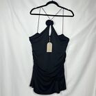 Meshki Adaline Rose Neckholder Ausschnitt Minikleid 3XL schwarz neu mit Etikett klein schwarz Kleid
