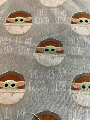 Tela Star Wars Mandalorian Baby Yoda VENDIDA POR YARDA 100% Algodón, El Niño Foto 1 de 3