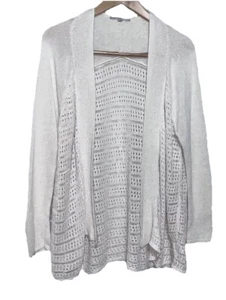 Gap Sweater Women's Long Sleeve Open Cable Knit Cardigan Sweater Ivory Small - Picture 1 of 9