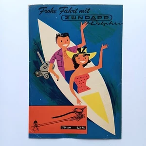1957 Zündapp Delphin Seitenbordmotor Boote Werbung Werbeanzeige Reklame Print Ad - Bild 1 von 1
