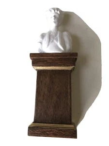 Dollhouse Miniature Bust On Mahogany - Picture 1 of 5
