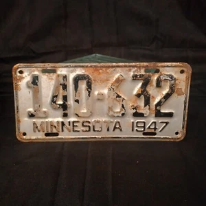 Targa Minnesota vintage originale 1941 etichetta 140 632 terra di 10000 laghi - Foto 1 di 2