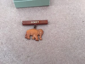 TOM DEWEY 1948 PRESIDENT POLITICAL PIN BUTTON ELEPHANT REPUBLICAN PINBACK FDR - Picture 1 of 2