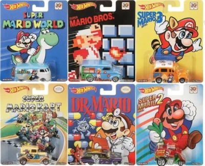 Hot Wheels 2015 Nintendo Mario Bros 1, 2, 3 Mario Kart, DR Mario -NEW - Image 1 of 2