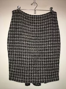 Falda Fluida Tejido Multi Tejido Caviar Bronce Negro Blanco St. John Talla 10 Nueva con Etiquetas - Imagen 1 de 8