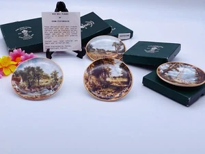 Vintage Set of Six Mini wall plaques Staffordshire Constable Series Boxed - Picture 1 of 12