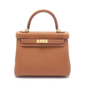 HERMES Kelly 25 Hand bag B Inside stitched 044624CC Togo leather Gold Used GHW - Picture 1 of 6