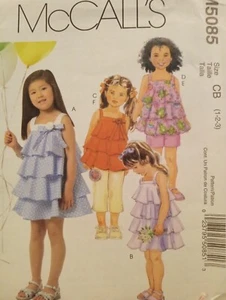 UC Toddler Girls Sewing Pattern 1 2 3 ADORABLE Dress Sewing Pattern M5085 - Picture 1 of 3