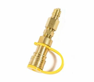 Kit de conexión rápida de gas natural rosca de tubería macho de 3/8" x rosca de tubería hembra de 3/8" Foto 1 de 4