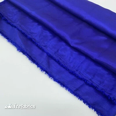 Royal Blue Taffeta Fabric By The Yard- Solid Poly Taffeta Fabric- Decoration - Image 1 of 4