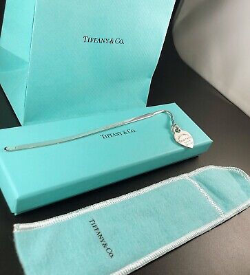 Tiffany & Co Sterling Silver Return To Tiffany Heart Tag Bookmark C22141 • 309.60$