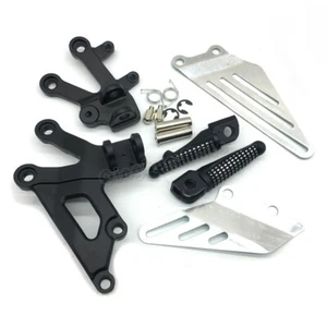 Black Motorcycle Front Foot Pegs Bracket For Fit Kawasaki Ninja ZX12R 2000-2005 - Bild 1 von 6
