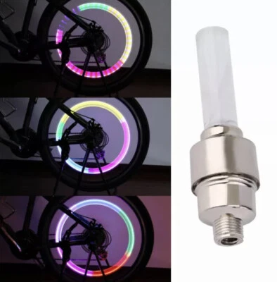 Luces LED 2x Tapas de vástago de válvula para llantas Moto Coche Camión Bicicleta Accesorios Foto 1 de 4
