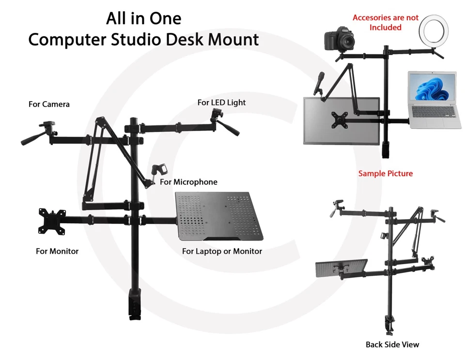 All in One Computer Studio Desk Mount / Professional Streaming Station  - Image 1 of 1