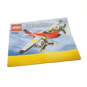 1x Lego Instruction Booklet 2 Creator Airport Propeller Plane Red White 7292 - Picture 1 of 1