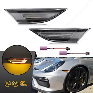 2x Led Seitenblinker Blinker Für Porsche 911 991 Boxster Cayman 981 718 Klarglas - Bild 1 von 11