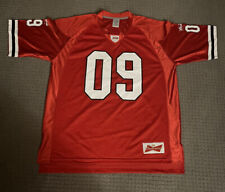 BUDWEISER RED FOOTBALL JERSEY #09 MENS LARGE VINTAGE BRAND NEW NEVER WORN RARE!!