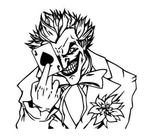 Vinyl Decal Car Truck Sticker Wall Batman Harley Quinn - Joker Holding Card - Picture 1 of 8