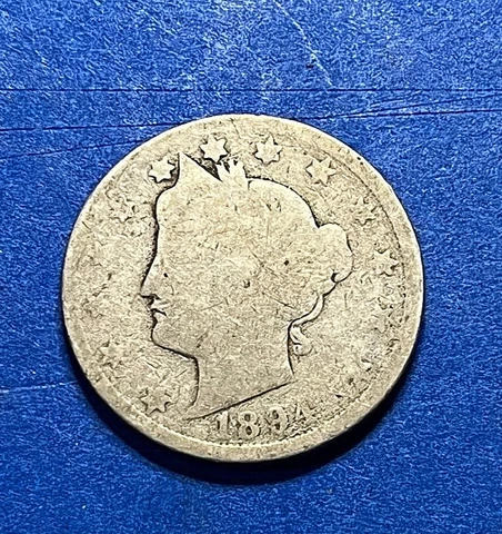 1894 Liberty Head V Nickel 5 Cent Piece  5c US Coin Cover