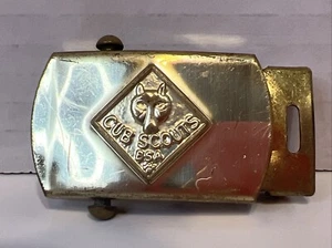 BSA Cub Scouts Of America Belt Buckle Solid Brass 1970’s Made in USA Boy Scout - Picture 1 of 5