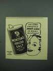 1940 Morton's Iodized Salt Ad - Won't Cake