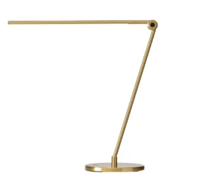 Libra 39 in. Antique Brass Dimmable LED Industrial Desk Lamp with USB Port - Picture 1 of 6