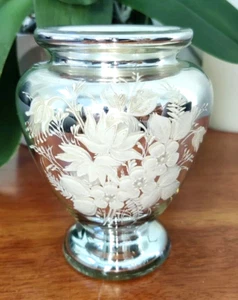 Antique Czechoslovakia Czech Mercury Art Glass Hand-Painted Vase Jar Urn EXC - Picture 1 of 7