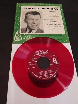 RARE ROBERT BOWMAN BARITONE HAVEN OF REST 45 SACRED RECORDS SR-EP 45-3 NR.MINT  - Image 1 of 4