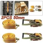 2pcs 50mm Ratchet Straps Tie Down 6 Meter 2 Tons Claw Lorry Lashing Handy Straps