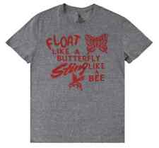 MUHAMMAD ALI Gray Float Like A Butterfly Sting Like A Bee Slim T-Shirt NEW Small